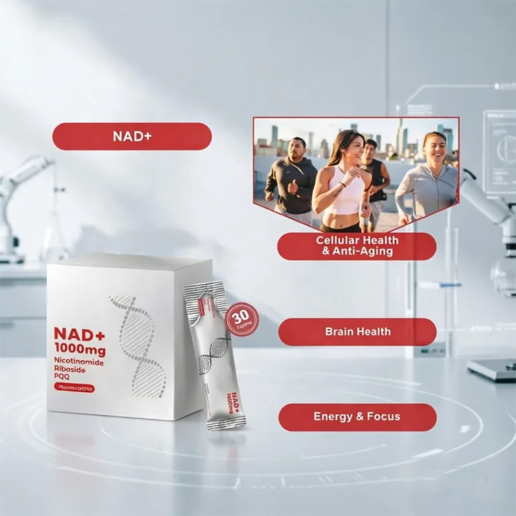 Factory OEM/ODM NAD+ 1000mg Liquid Supplement | Nicotinamide Nucleotide PQQ Dietary Fiber Adult-Suitable Oral Solution Improve